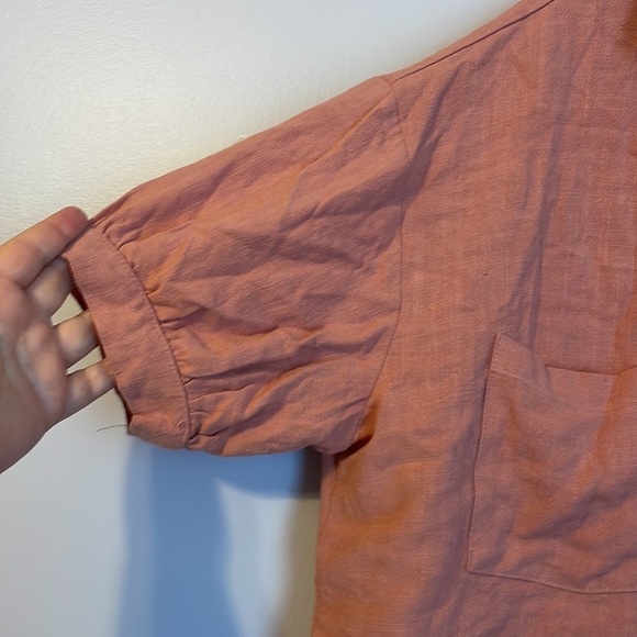 North End Linen Rayon Blend Oversized Boxy Crop Top size S - Picture 6 of 13